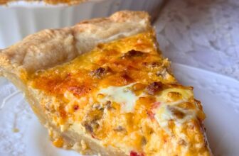 SAUSAGE AND PIMENTO CHEESE QUICHE